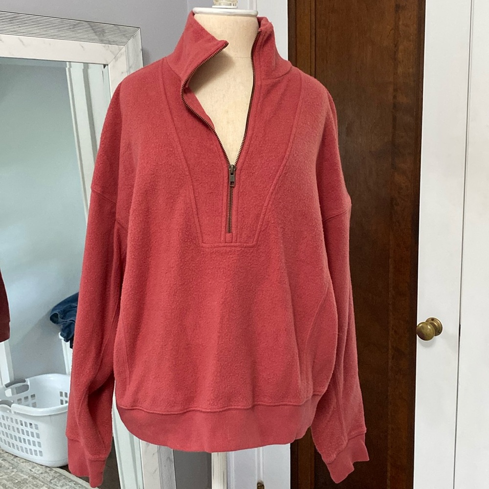 3/4 zip soft fleecy pullover